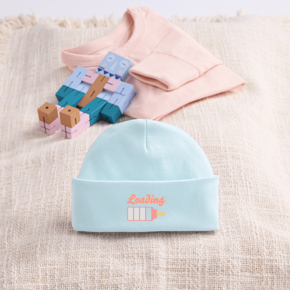 Baby Organic Mütze - Puderblau