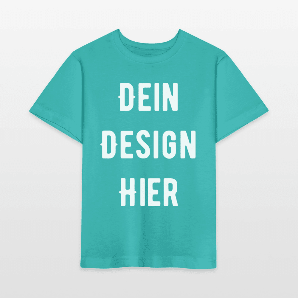 Bio Kinder T-Shirt MINI CREATOR - Poolblau