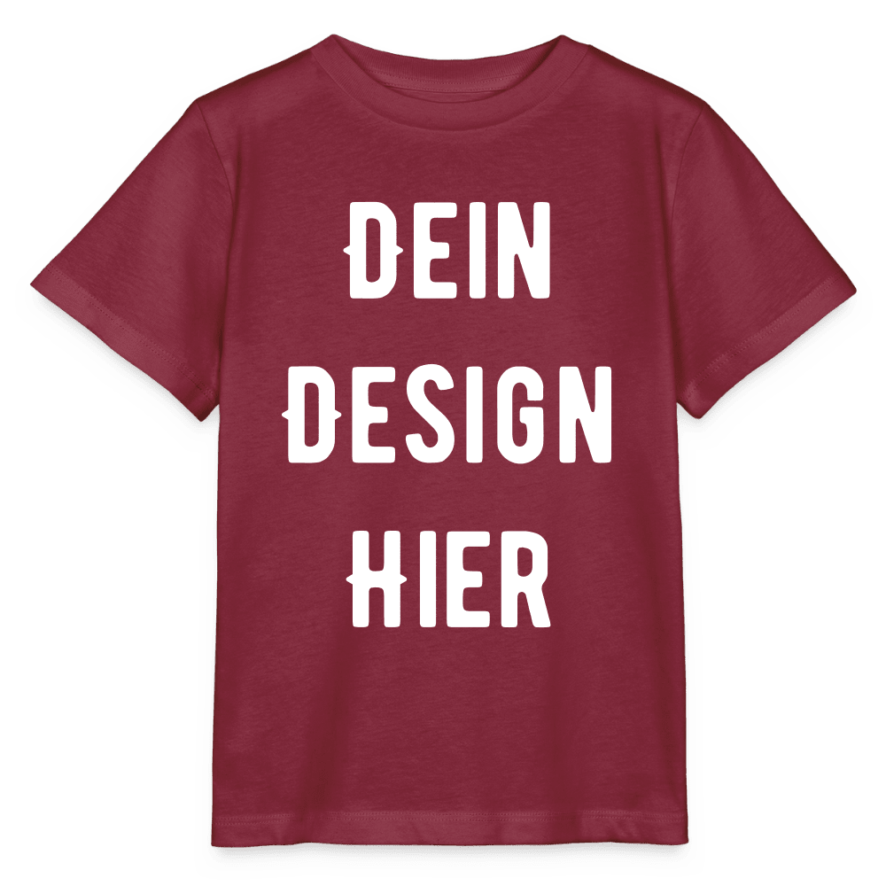 Bio Kinder T-Shirt MINI CREATOR - Burgunderrot