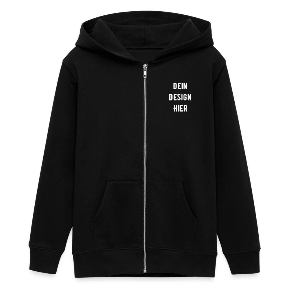 Bio Teenager Kapuzenjacke - Schwarz