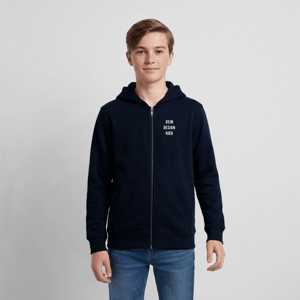 Bio Teenager Kapuzenjacke - Navy