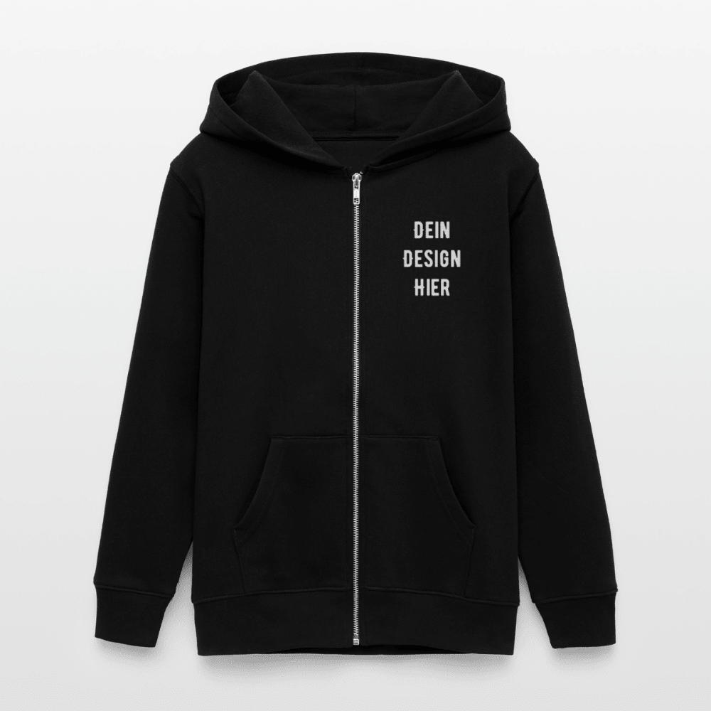 Bio Teenager Kapuzenjacke - Schwarz