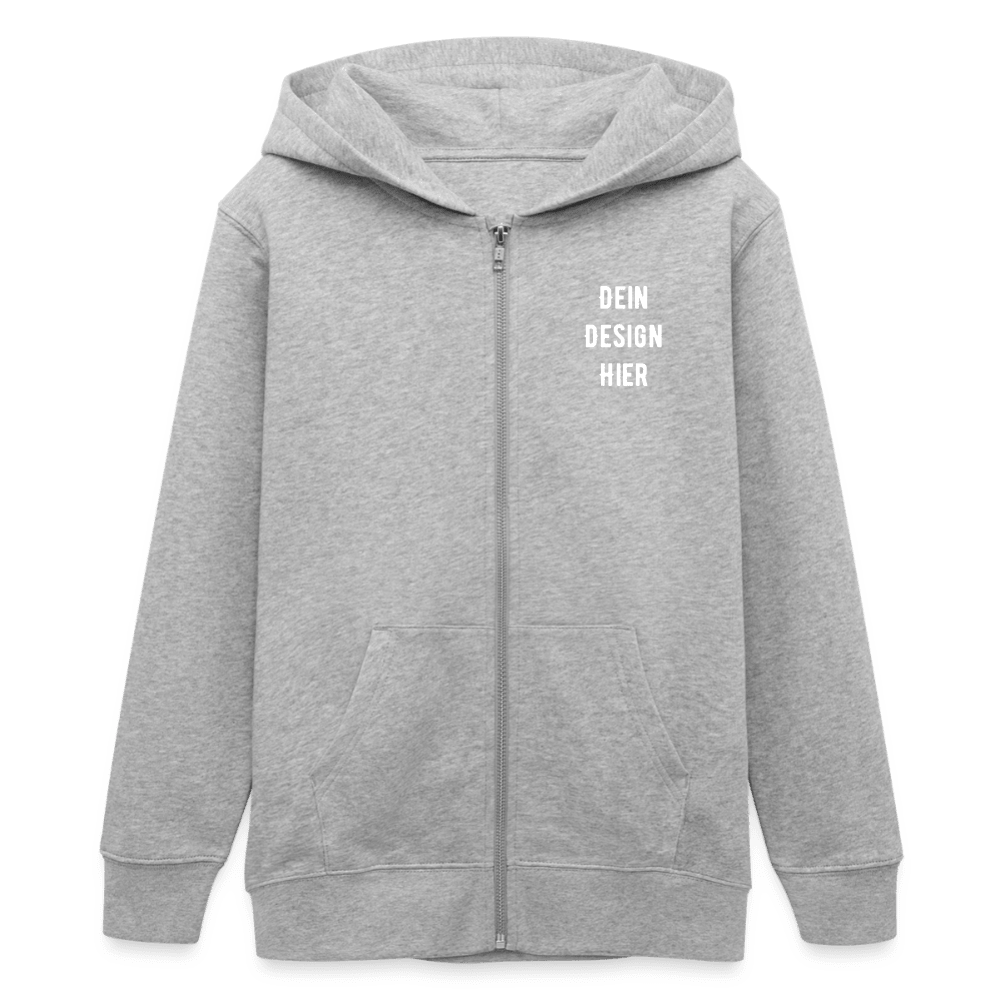 Bio Teenager Kapuzenjacke - Grau meliert