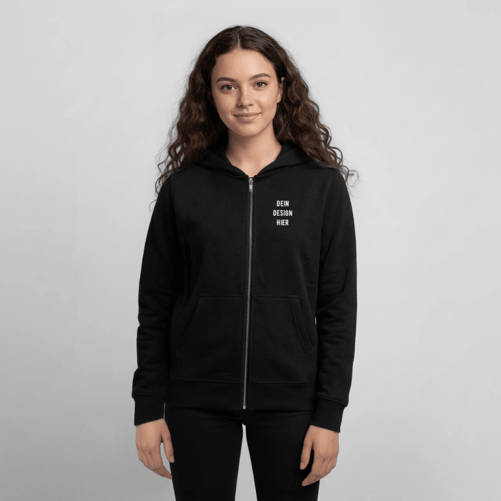 Bio Teenager Kapuzenjacke - Schwarz
