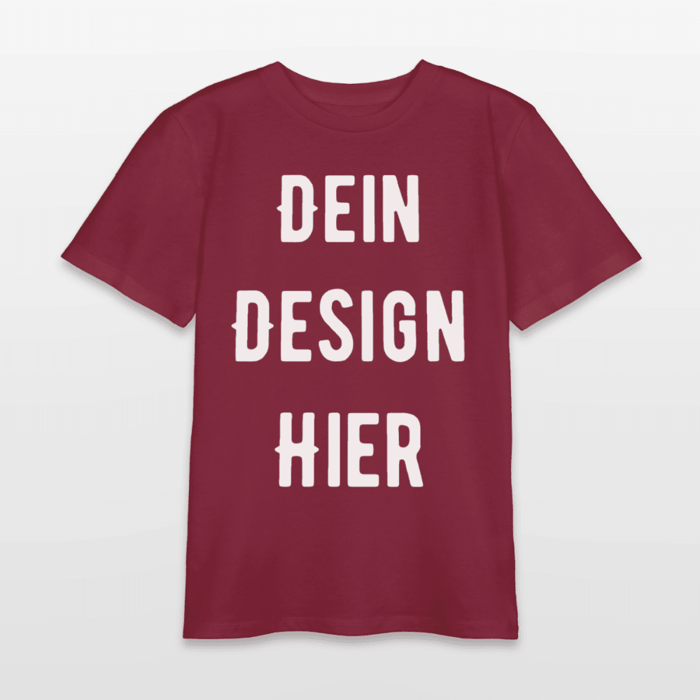 Bio Teenager T-Shirt MINI CREATOR - Burgunderrot