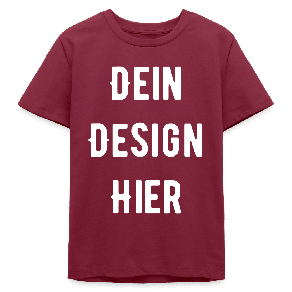 Bio Teenager T-Shirt MINI CREATOR - Burgunderrot