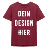 Bio Teenager T-Shirt MINI CREATOR - Burgunderrot