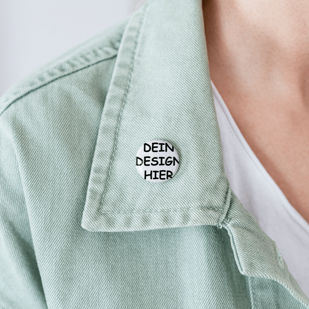 Buttons klein 25 mm (5er Pack) - Weiß