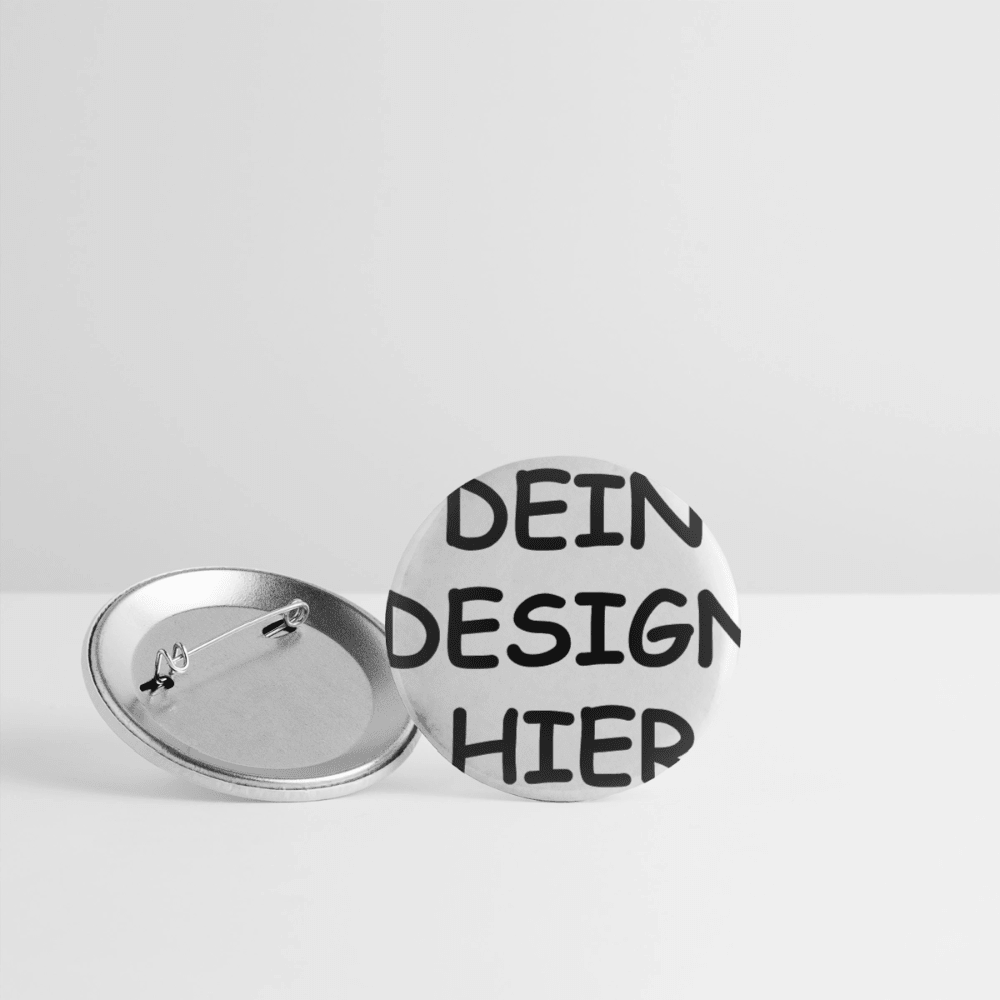 Buttons klein 25 mm (5er Pack) - Weiß