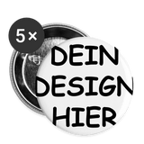 Buttons mittel 32 mm (5er Pack) - Weiß