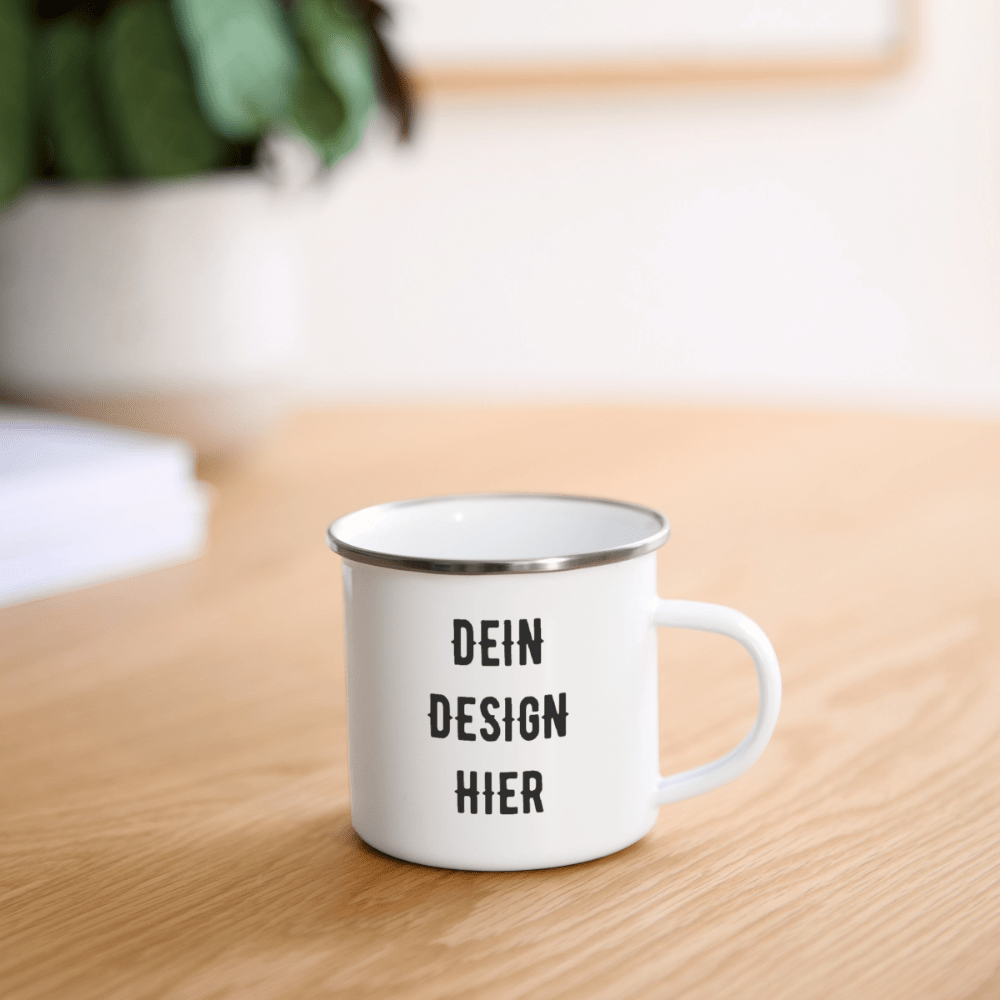 Emaille-Tasse - Weiß