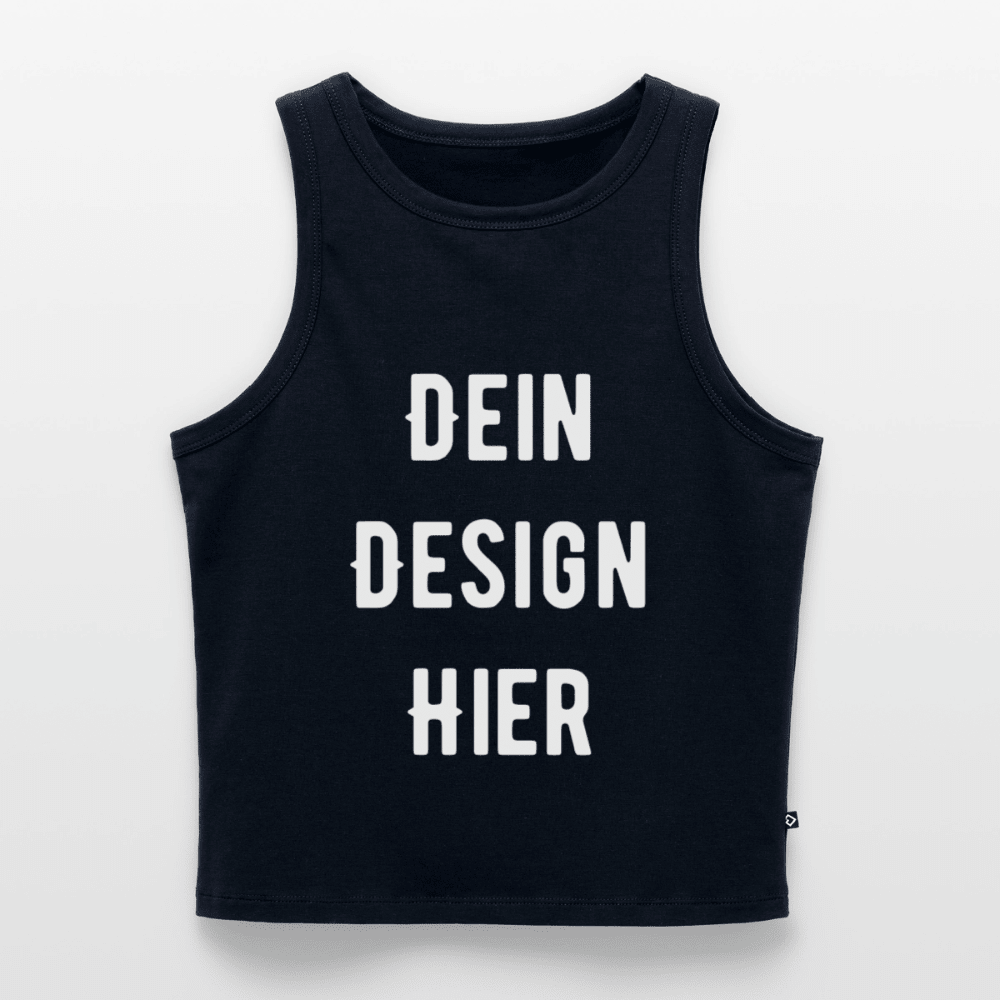Frauen Cropped Tank Top - Navy
