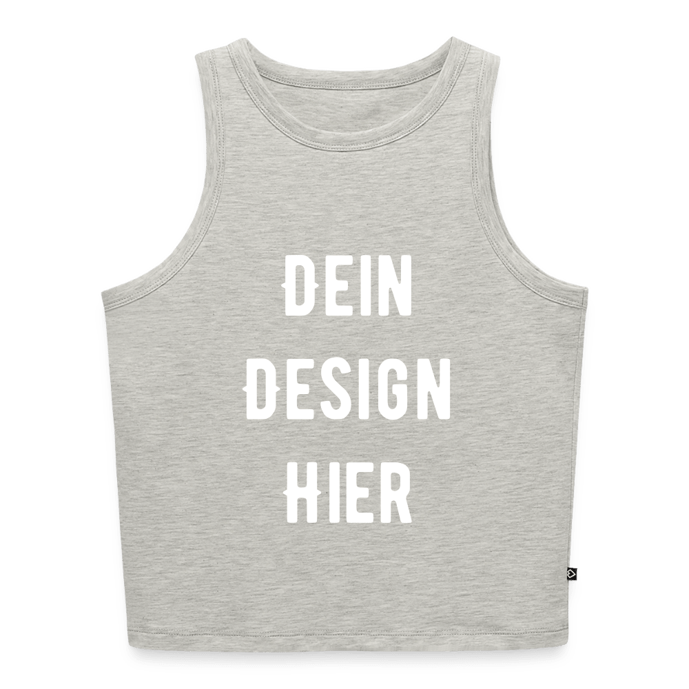 Frauen Cropped Tank Top - Grau meliert