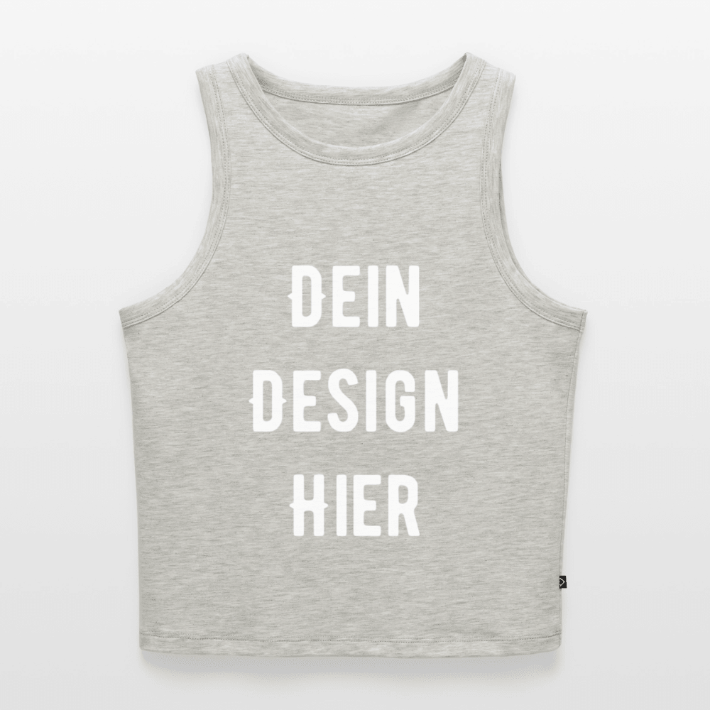 Frauen Cropped Tank Top - Grau meliert