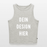 Frauen Cropped Tank Top - Grau meliert