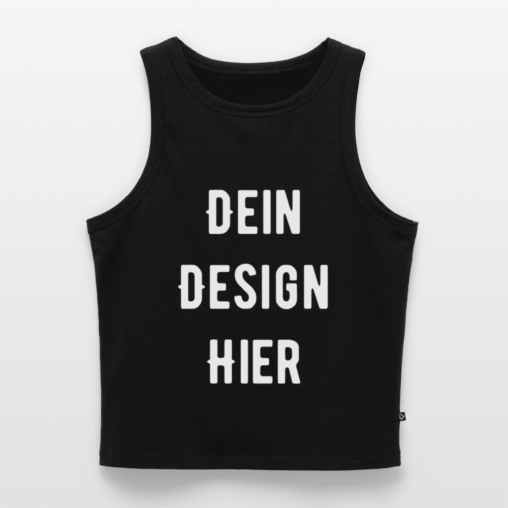 Frauen Cropped Tank Top - Schwarz