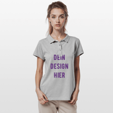 Frauen Polo Shirt - Grau meliert