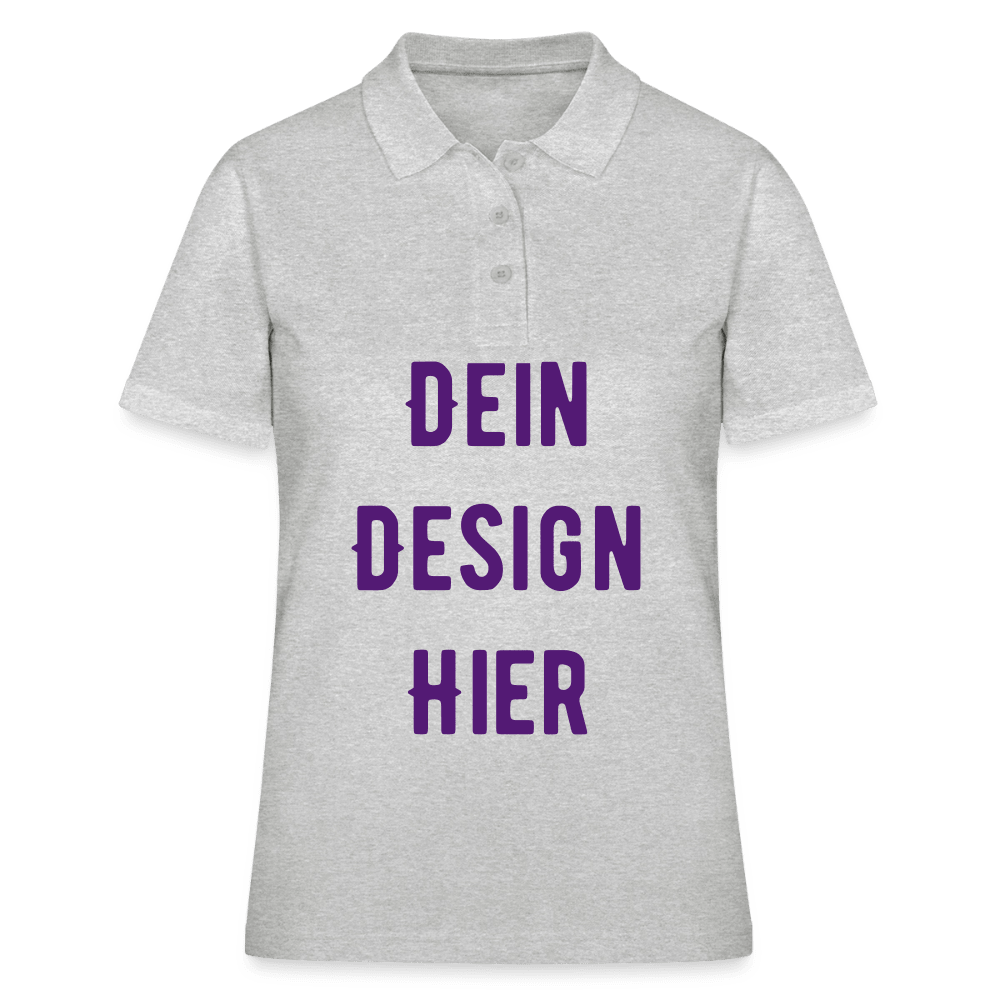 Frauen Polo Shirt - Grau meliert