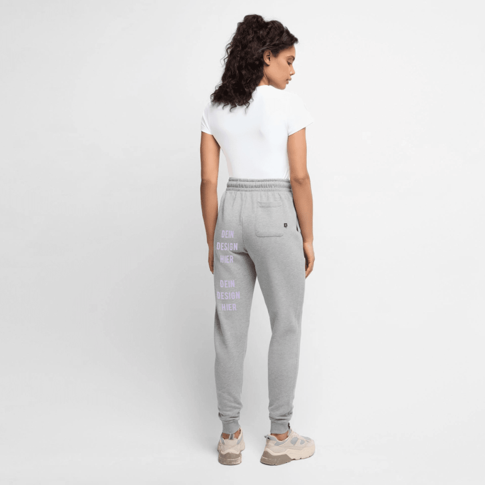 Frauen Premium Bio Jogginghose - Grau meliert