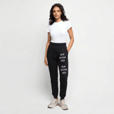 Frauen Premium Bio Jogginghose - Schwarz