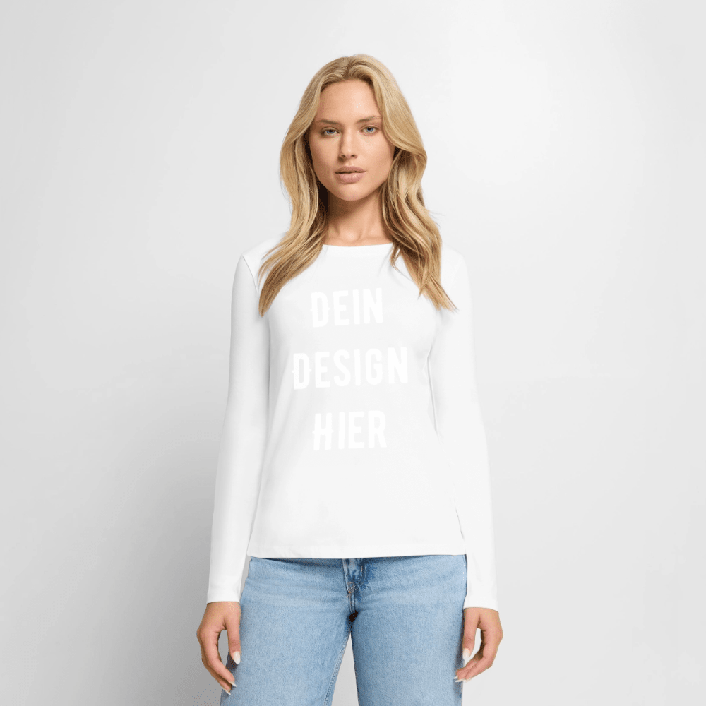 Frauen Premium Bio Langarmshirt - Weiß