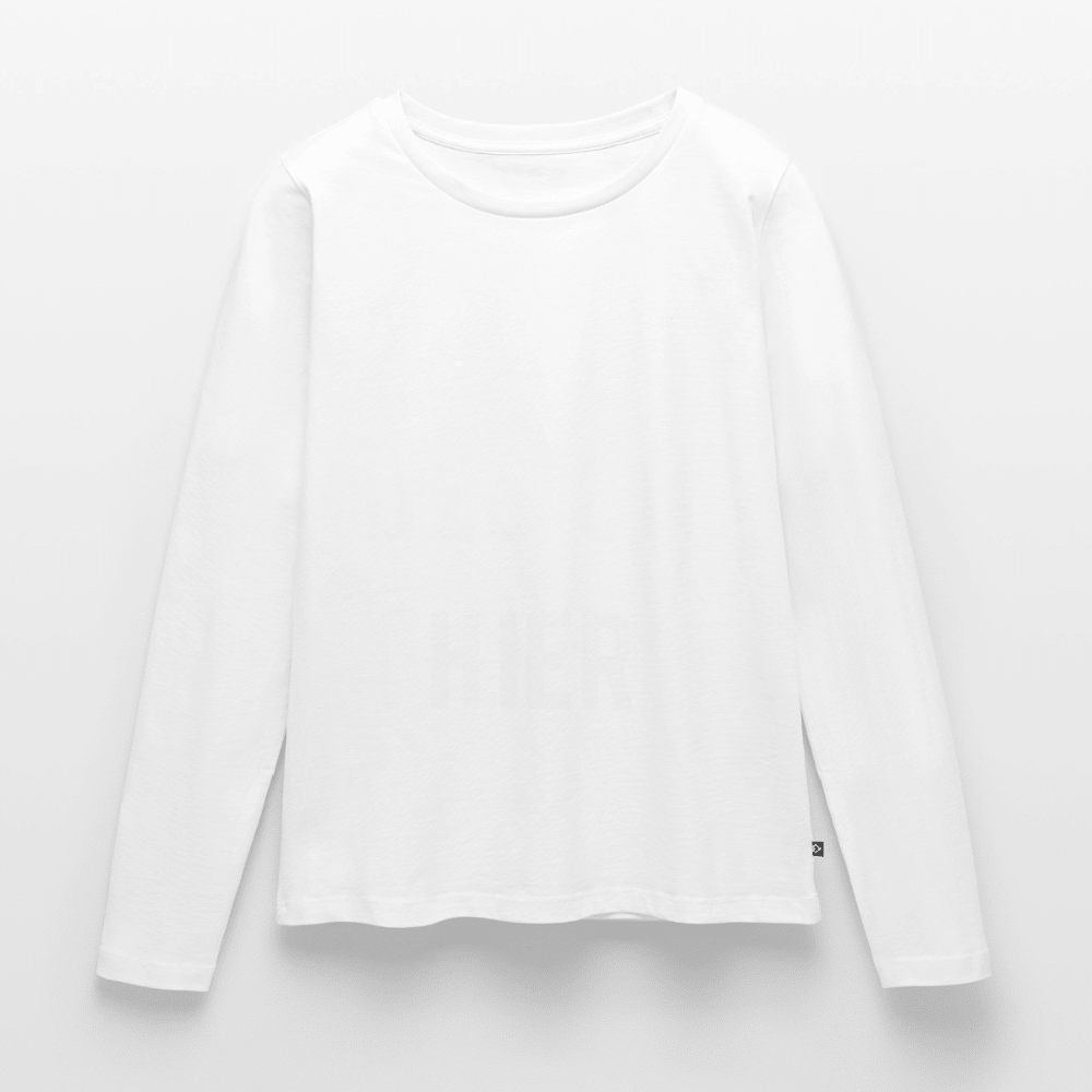 Frauen Premium Bio Langarmshirt - Weiß