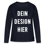 Frauen Premium Bio Langarmshirt - Navy