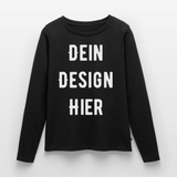 Frauen Premium Bio Langarmshirt - Schwarz