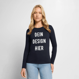 Frauen Premium Bio Langarmshirt - Navy