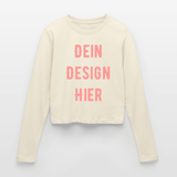 Frauen Slim Fit Langarmshirt - Creme