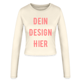 Frauen Slim Fit Langarmshirt - Creme