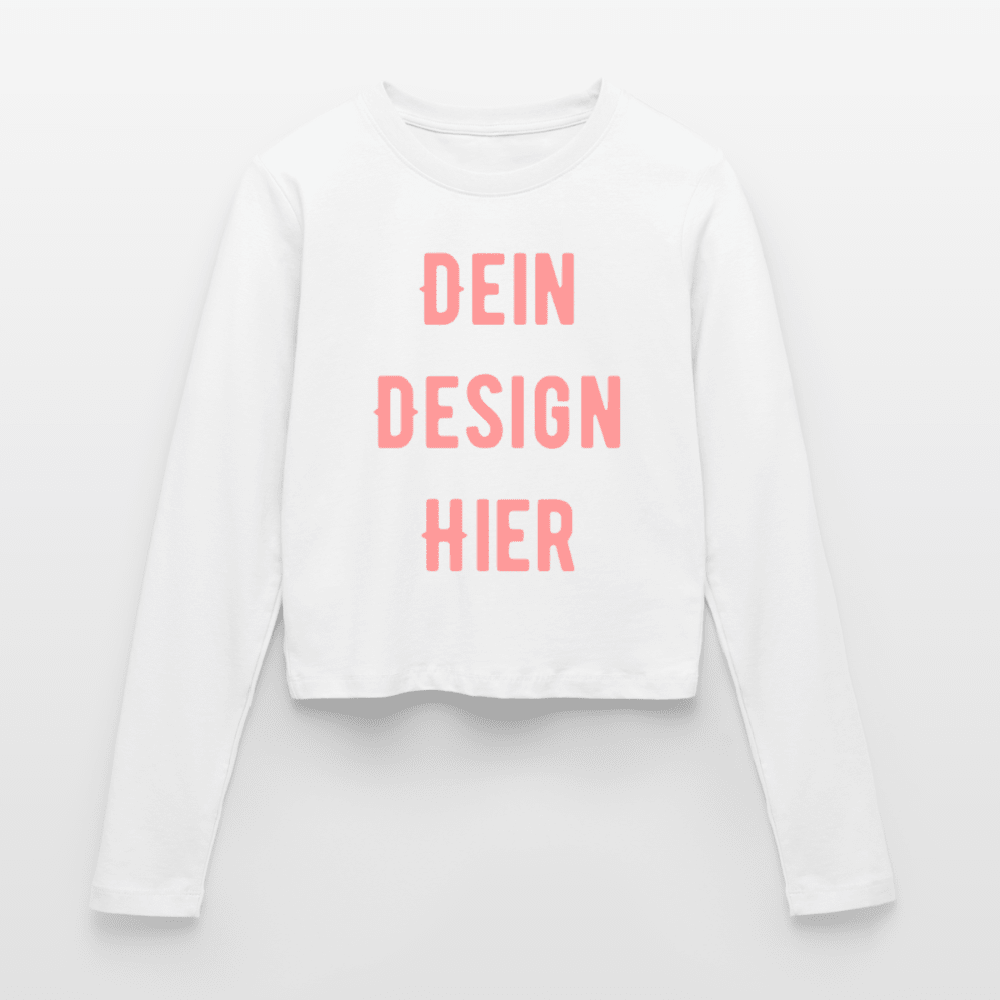 Frauen Slim Fit Langarmshirt - Weiß