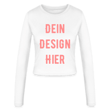 Frauen Slim Fit Langarmshirt - Weiß