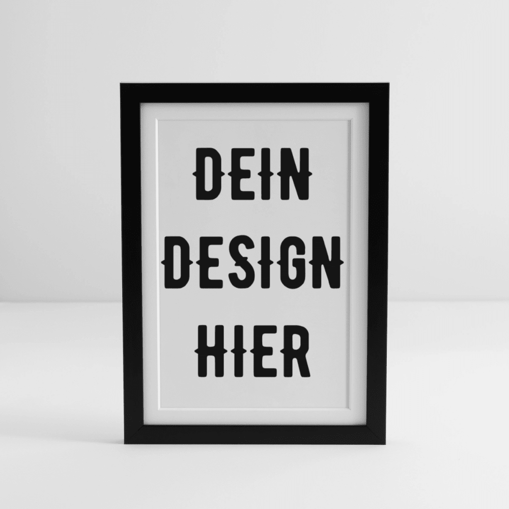 Gerahmtes Poster (27 × 37 cm) - Schwarz