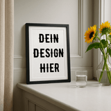 Gerahmtes Poster (27 × 37 cm) - Schwarz