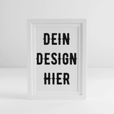 Gerahmtes Poster (27 × 37 cm) - Weiß