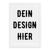 Gerahmtes Poster (27 × 37 cm) - Weiß