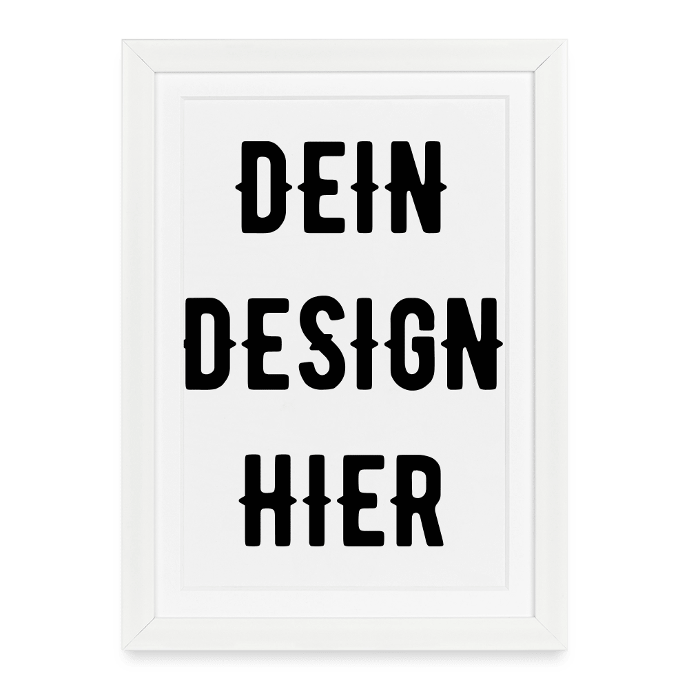 Gerahmtes Poster (27 × 37 cm) - Weiß