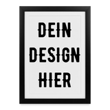 Gerahmtes Poster (27 × 37 cm) - Schwarz