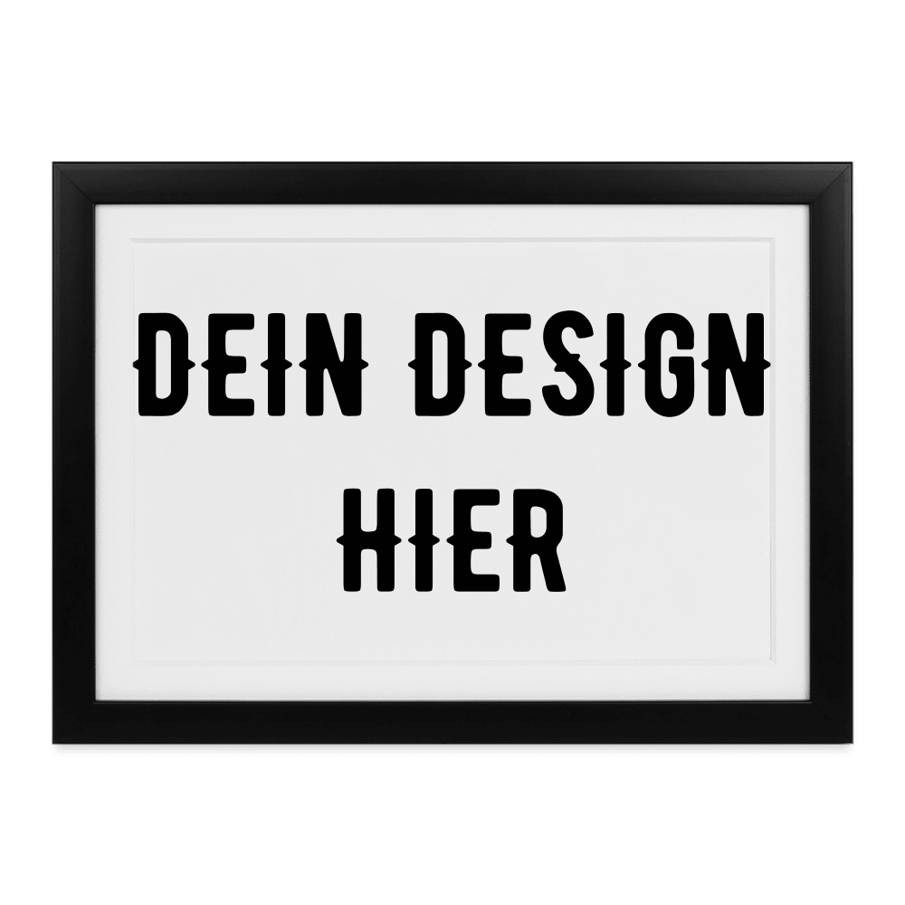 Gerahmtes Poster (37 × 27 cm) - Schwarz