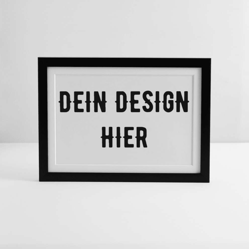Gerahmtes Poster (37 × 27 cm) - Schwarz
