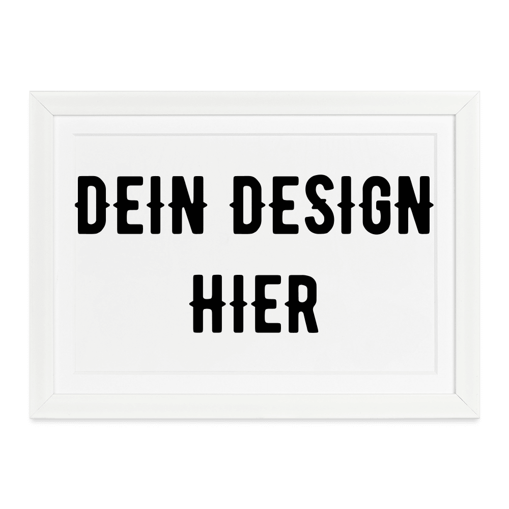 Gerahmtes Poster (37 × 27 cm) - Weiß