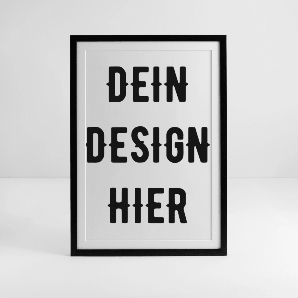 Gerahmtes Poster (49 × 69 cm) - Schwarz