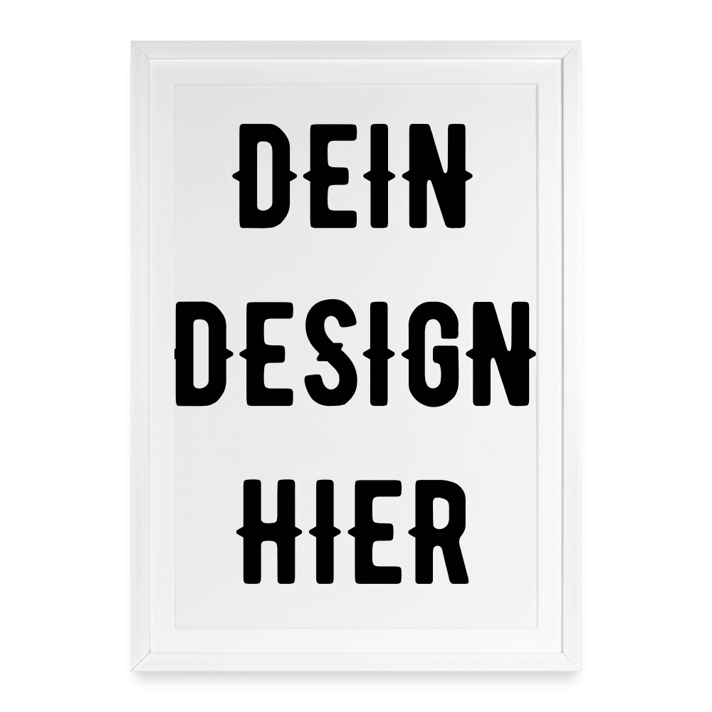 Gerahmtes Poster (49 × 69 cm) - Weiß