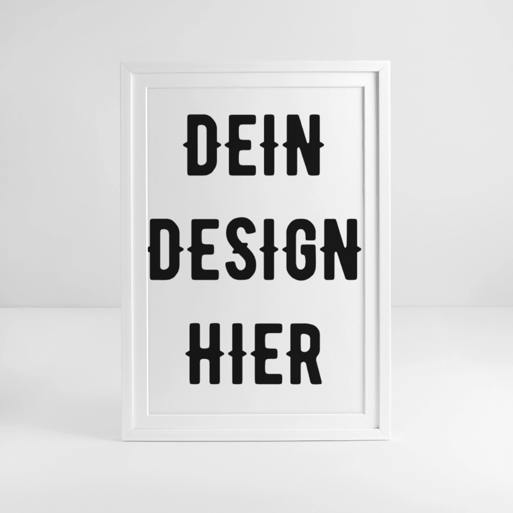 Gerahmtes Poster (49 × 69 cm) - Weiß