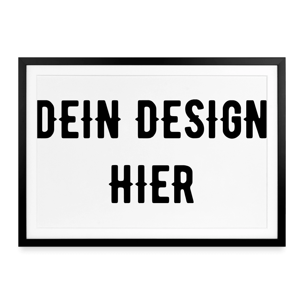 Gerahmtes Poster (69 × 49 cm) - Schwarz