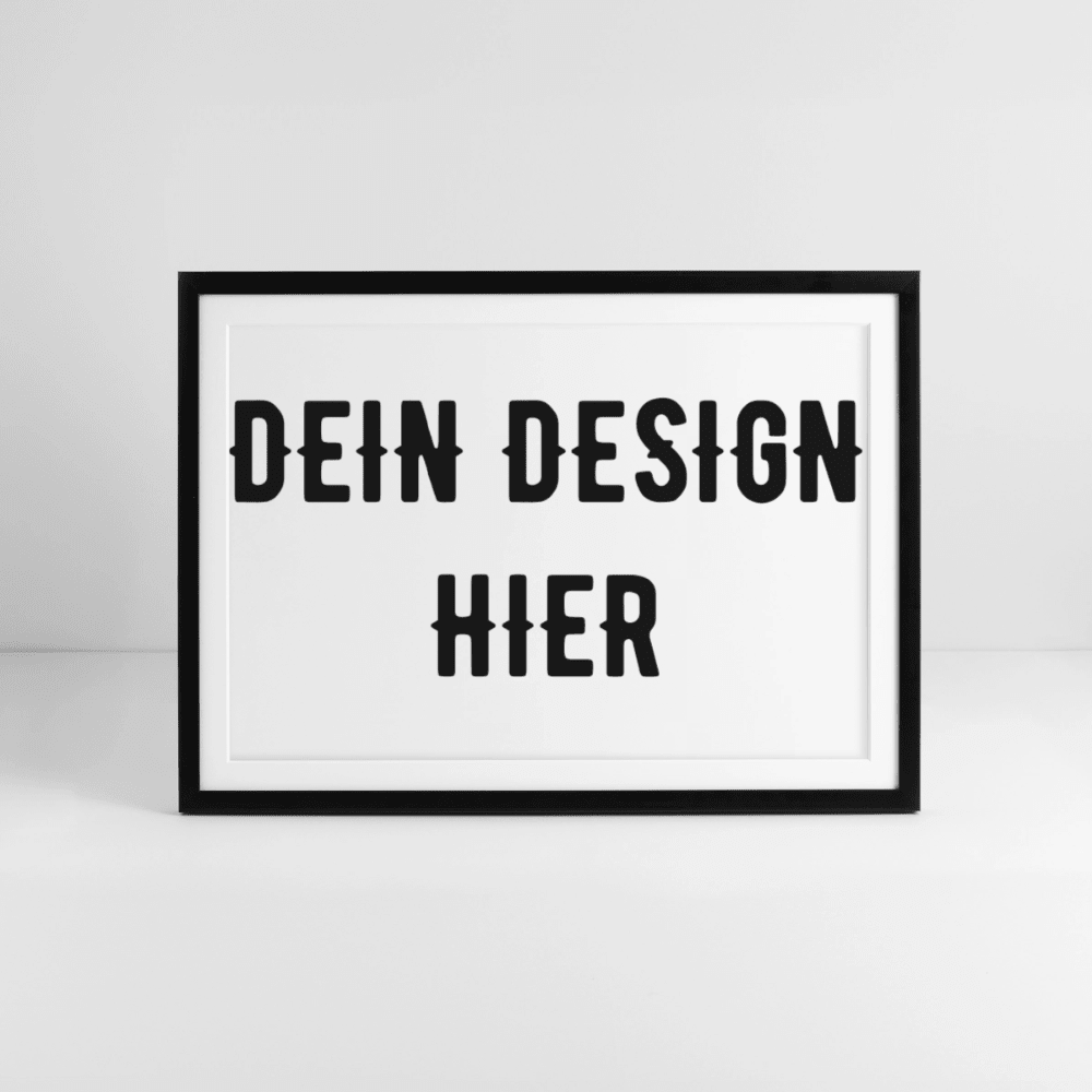 Gerahmtes Poster (69 × 49 cm) - Schwarz