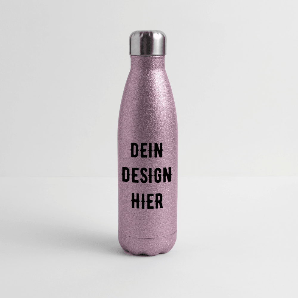 Glitzer Edelstahl Thermosflasche - Pink Glitzer
