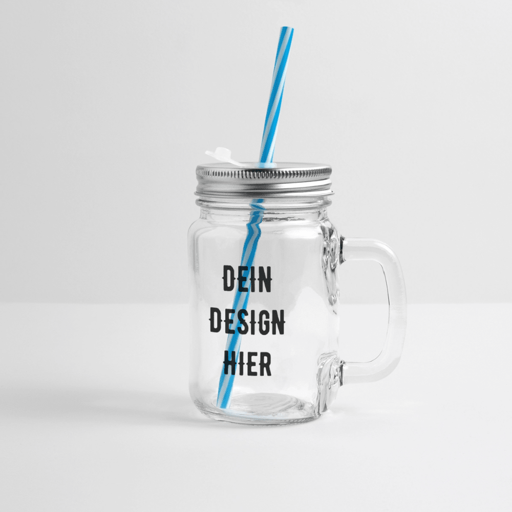 Henkelglas mit Schraubdeckel - Klar