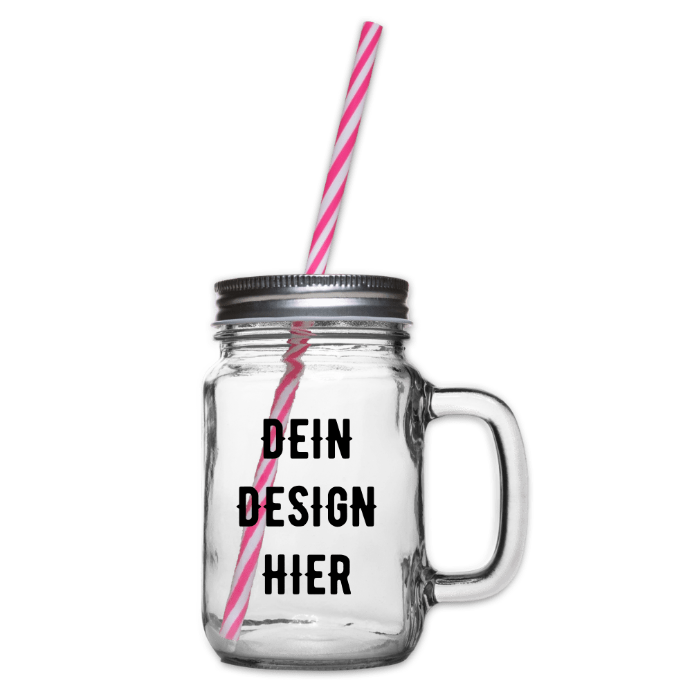 Henkelglas mit Schraubdeckel - Klar